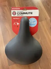 Schwinn Commuter High Density Foam Mid Width Bike Bicycle Seat Saddle NEW Black