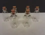 Mini Glass Bottle with Cork Lids 0.33fl. Oz. Set of 6 by Crafter's Square