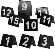 GLEAVI 15Pcs Acrylic Table Number Markers for Detective Party Decorations Shape Signage for Restaurants and Events Stable and Easy to Clean Numbers