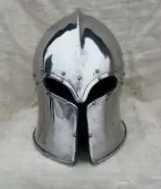 SCA LARP 18GA Medieval Barbuta Helmet Great Knight Templar Crusader Helmet
