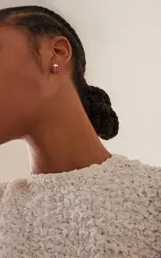 [Yvonne Leon] 9K Yellow Gold Agate, Diamond Single Earring