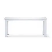 Laelia Dining Table 180cm Solid Acacia Timber Wood Coastal Furniture - White