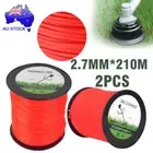 2Pcs Red 2.7mm*210m TRIMMER LINE MOWING Whipper Snipper Cord Rope AU Stock