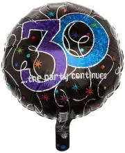 45cm 30th Birthday Party Balloon