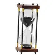 Hourglass 60 Minute Sand Timer: Large 10 Inch Decorative Wooden Sand