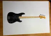 Original illustration - Roger Waters Fender Precision Bass