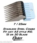 OSTER STAINLESS STEEL Blade GUIDE 1" 25mm COMB*Fit A5,A6,76,97,Wahl KM10 Clipper
