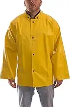 MAGNAPRENE J12207.MD Neoprene/Nylon Yellow Storm Fly Front Stitched & Taped Seams Jacket with Hood Snaps, Medium, Yellow