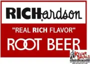 12" wide RICHARDSON ROOT BEER SQUARE COOLER POP soda machine decal