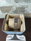 Fossil Tank Watch Women 23mm Silver Tone Black Dial Culver's Read