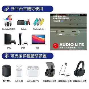 任天堂 SWITCH NS LITE NSL GENKI AUDIO 藍牙音訊無線傳輸器 PS5 PS4 PC MAC