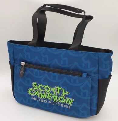 SCOTTY CAMERON CIRCLE T M&G LIME & BLUE DOG WAVE TOTE BAG