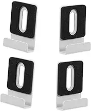 JEWEDECO 4pcs Mirror Clip Metal Mirror Holder Clips Metal Mirror Hanger Clip Kit Framless Mirror Brackets Mirror Wall Mount Clips Metal Mirror Holder Kit Mirror Mounting Clips