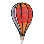 Vintage Red Hot Air Balloon Shape Hanging Wind Spinner 18" Long..20... PR 26401