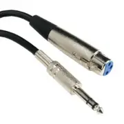 6FT - 50FT XLR 3-Pin Female to 6.35mm 1/4" Stereo Male Balanced Audio Mic Cable