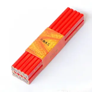 【5330】八角木工鉛筆 木工鉛筆 帶刻度 黑色 扁平記號筆 HB鉛筆 方桿扁木鉛筆 (5折)
