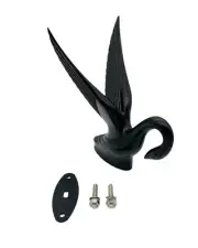 Matte Black Classic Swan Hood Ornament For Peterbilt Kenworth Freightliner