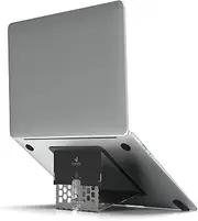 MAJEXTAND Laptop Stand Notebook Stand Holder Portable Laptop Riser Slim Portable Ergonomic Ventilated Stand, Compatible with MacBook Air Pro Adjustable Heights from 2.1" to 3.6" (Black)
