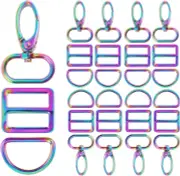 PECMER Rainbow Purse Hardware for Bag Making-1 Inch Swivel Hooks Buckles for Pur