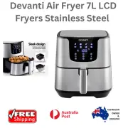 Devanti Air Fryer 7L LCD Fryers Stainless Steel Healthier Food
