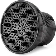 Hair diffusers Universal Curly Hair Diffuser Adaptable Hair Diffuser Attachment for Hair Salon Quality Hairstyling Tool Frizz-free Curly Hair Diffuser for 3.8 to 8.2 cm Diameter (Black)