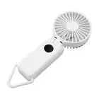 (White)Mini Handheld Fan 3 Speeds Desk Fan Foldable Small Personal Fan USB AU