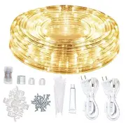 LED Rope Lights Outdoor 50ft Waterproof Flexible Connectable Warm White