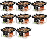 8 Pack Sistema Ultra Tritan Container 460ML Plastic Food Storage