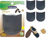 Unikstep 2 Pairs Shoe Heel Pads, Shoe Repair Rubber Heels, 3.5mm Thickness Anti Slip Cushion and Protector, Replacement Kit with Nails Sandpapers Self Adhesive Stickers, Black, 36 Piece Set