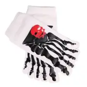 Funny Novelty Socks for Mens Halloween Scary Skull Skeleton Toe Bone Short Socks