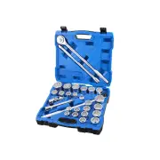 28 Pcs of Kincrome 3/4" Drive Socket Set - Metric & Imperial Mirror Polish