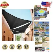 Durable Black Triangle Sun Shade Sail 5' x 5' x 5' - Perfect for Outdoor Events