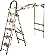 Airer Folding Clothes Drying Rack, Freestanding Step Ladder Foldable, Home Kitchen Lightweight Airer Shoes Rack Bathroom Towel Rail Coat Hanger Space Saving (Size : Four Step) Little Surprise