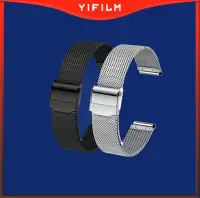 在飛比找Yahoo!奇摩拍賣優惠-Yifilm 24 毫米不銹鋼錶帶金屬錶帶鏈接手鍊適用於卡西
