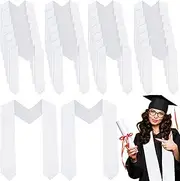 [Restroma] 30 Pack Sublimation Graduation Stoles Bulk Plain Blank Grad Sash White Honor Stole for Students Men Women Middle High School College, 69 Inches, White, One Size