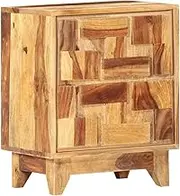 Wooden Bedside Nightstand 40x30x50 cm, Solid Wood Bed Cabinet with Storage, Drawers & Rustic Look for Living Room, Bedroom Furniture & Night Tables