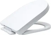 emopaw Toilet Seat, Universal U Shape Toilet Seat Soft Close for Easy Clean, White Toilet Seats, Polypropylene Toilet Lid (45.6 x 35.6cm)