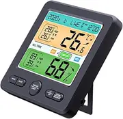 Digital Thermohygrometer Clock Indoor Thermometer Temperature Sensor Humidity Gauge Large Display for Home Office Boys and Girls Room