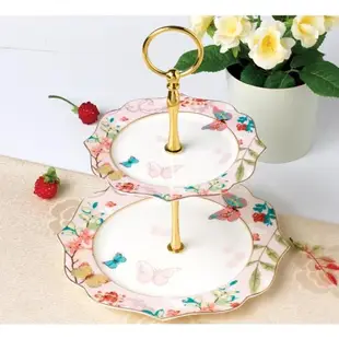 英式下午茶陶瓷蛋糕盤客廳創意雙層點心盤零食盤歐式果盤點心架