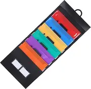 OHPHCALL Hanging File Folder Organizer Accordion Pocket Folder for Office Wall Document Holder Letter Size Hanging Folder Plastic Expandable File Organizer Black