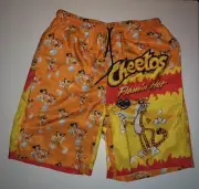 Cheetos Sport Shorts Beach Shorts Swim Trunks Size Med Drawstring Waist Swimwear