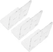 SECFOU 3pcs Acrylic Wall Mount Shelf for Indoor Cameras Monitors and Speakers Clear Floating Shelves for Home Security and Audio Needs