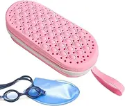 Swim Goggle Case,Snow Goggle Storage Box - Large Capacity Silicone Swimming Eyewear Storage, Portable Diving Glasses Case for Adults Kids