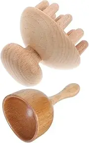 Wood Material Massager Set 2pcs/lot Home Cup Multi-function Drainage Tool