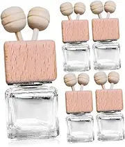 BUGUUYO 5pcs Air Outlet Perfume Bottle Fragrance Diffuser Car Home Scent Diffuser Vehicle Perfume Bottle Home Diffuser Auto Perfume Diffuser Bottle Wood Empty Bottle Aromatherapy