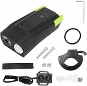 Bicycle Bike Smart Induction Front Light USB Rechargeable 2*T6 LED 6 Modes Horn