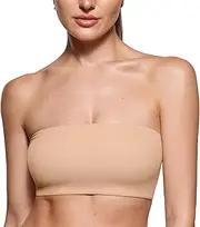 [INLYRIC] Women's Bandeau Bra Strapless Bralettes Tube Top with Slip Silicone Seamless Comfortable Stretchy Non Padded Bras Top