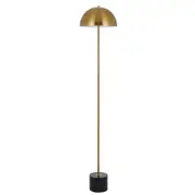 Durban Black Marble and Gold Dome Floor Lamp