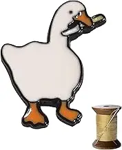 Zasdvn Cute Sewing Needle Minder, Lovely Duck Needle Minder, Sewing, Embroidery and Needlework Accessories, Wooden Stitching Accessory for Holding Needles