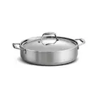 Tramontina Braiser Tri-Ply Clad 6 Qt Covered Stainless Steel Durable Cookware